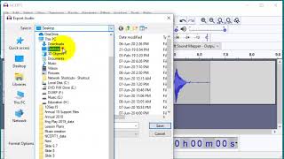 Saving and Exporting Audio File using Audacity