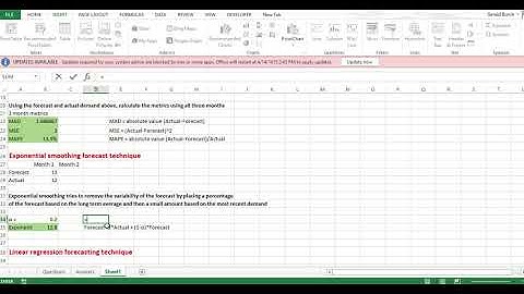 Forecasting - Exponential Smoothing