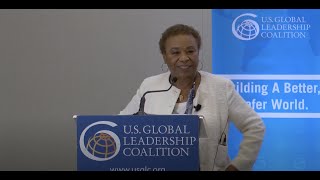USGLC Congressional Black Caucus Luncheon
At an event in celebration of African American leadership in foreign policy, USGLC recently honored Representative Gregory Meeks (NY-05), who serves as the first African American Member of Congress to chair the House Foreign Affairs Committee and Representative Barbara Lee (CA-13), who serves as the first African American to chair the Appropriations Subcommittee on State, Foreign Operations, and Related Programs. As the Congressional Black Caucus Foundation hosted its 51st Annual Legislative Conference, Liz Schrayer, USGLC President and CEO, sat down for a conversation with these African American trailblazers, underscoring how America’s vibrant diversity on the global stage advances both our national interests and values. USGLC Congressional Black Caucus Luncheon