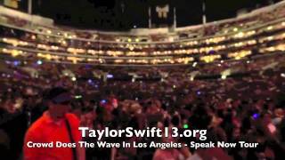 Crowd Doing The Wave -Taylor Swift - Speak Now Concert - Los Angeles