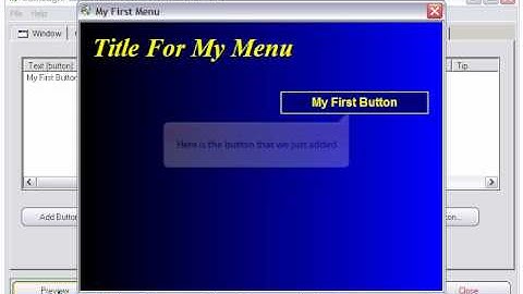 SamLogic CD-Menu Creator - Step-by-Step (part 1) - How to create a basic menu