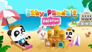 Baby Panda’s Vacation - Hotel Check-in Skills, Enjoying The Buffet And Surfing - Babybus Game Video