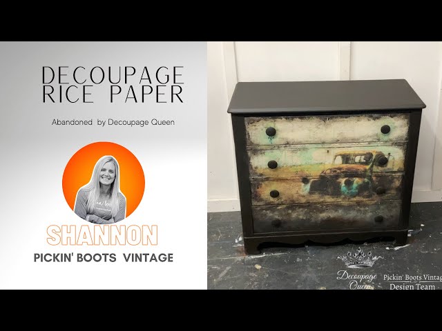 Step-by-Step How to Easily Decoupage Furniture - Designed Decor