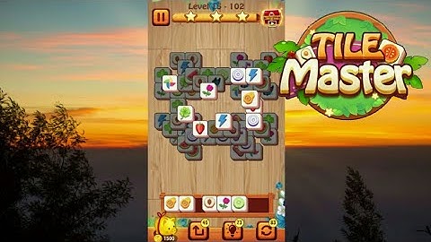 Tile Master Gameplay Level 15-102, Nature Background And Relaxing Music