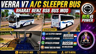 Apsrtc vennela Veera v7 Bharat Benz BS6 A/C SLEEPER BUS MOD for BUSSID & BUSSIN