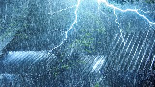 Deep Sleep Instantly on Stormy Night | Thunderstorm, Heavy Rainstorm, Mighty Thunder & Wind Howling