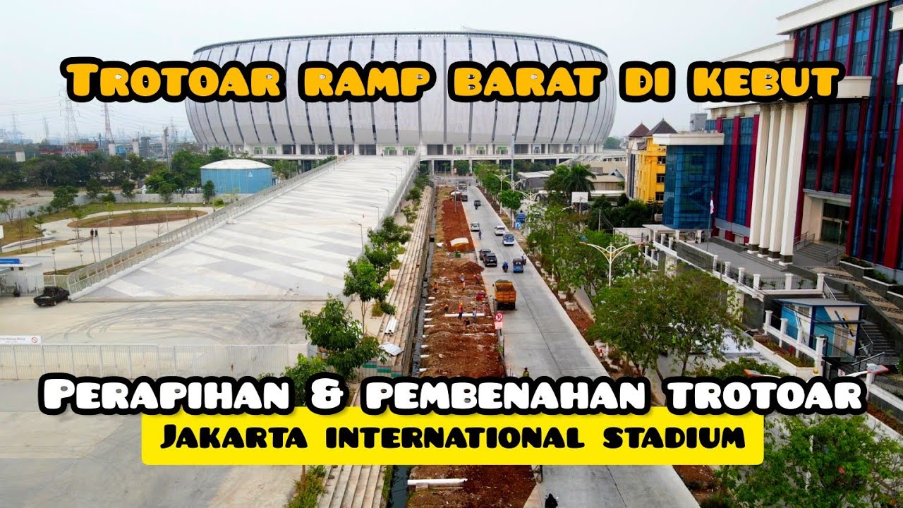 trotoar ramp barat jis sedang pembenahan & perapihan akses pejalan ...