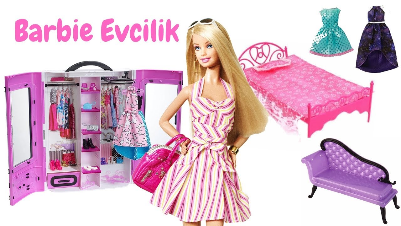 Barbie Yatak Odasına Yeni Mobilya Alıyor ve Yerleştiriyor