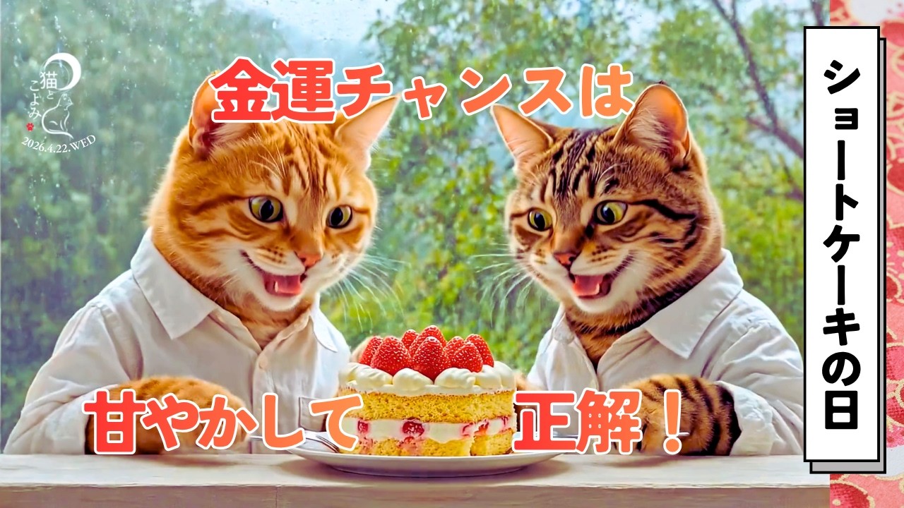 4月22日】ショートケーキの日｜甘やかしてOK🍰金運チャンス・寅の日と
