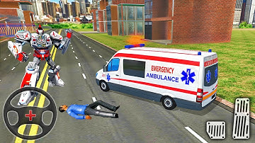 Ambulance Robot City Rescue - Transformer Van Emergency Driver #2 - Android Gameplay