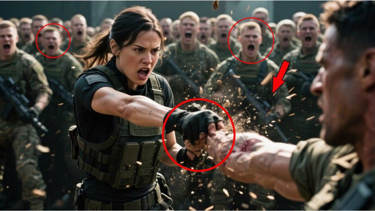 Él intentó golpearla — y ella le rompió el brazo delante de 282 soldados