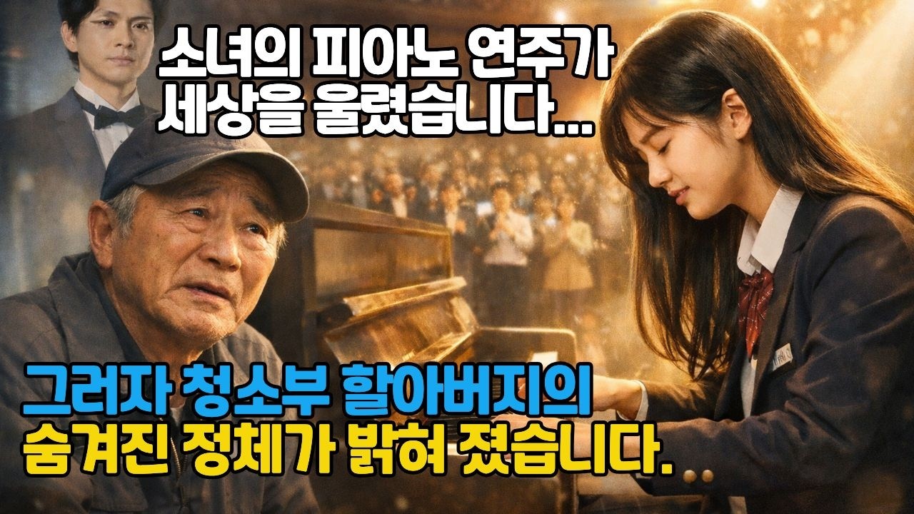소녀의 피아노 연주가 세상을 울렸습니다... 그러자 청소부 할아버지의 숨겨진 정체가 밝혀  지는데...