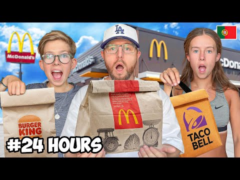 Only Eating PORTUGUESE FAST FOOD For 24 HOURS!