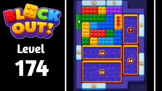 Block Out Color Sort puzzle level 174 walkthrough solution 
