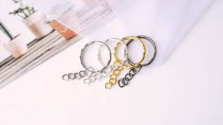 Famous 25mm Metal Keyring Keychain Split Ring with Extension chain Keyfob DIY Key Chain Accessories supplie Wealth