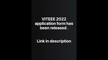 VITEEE 2022 | Engineering Entrance Exam