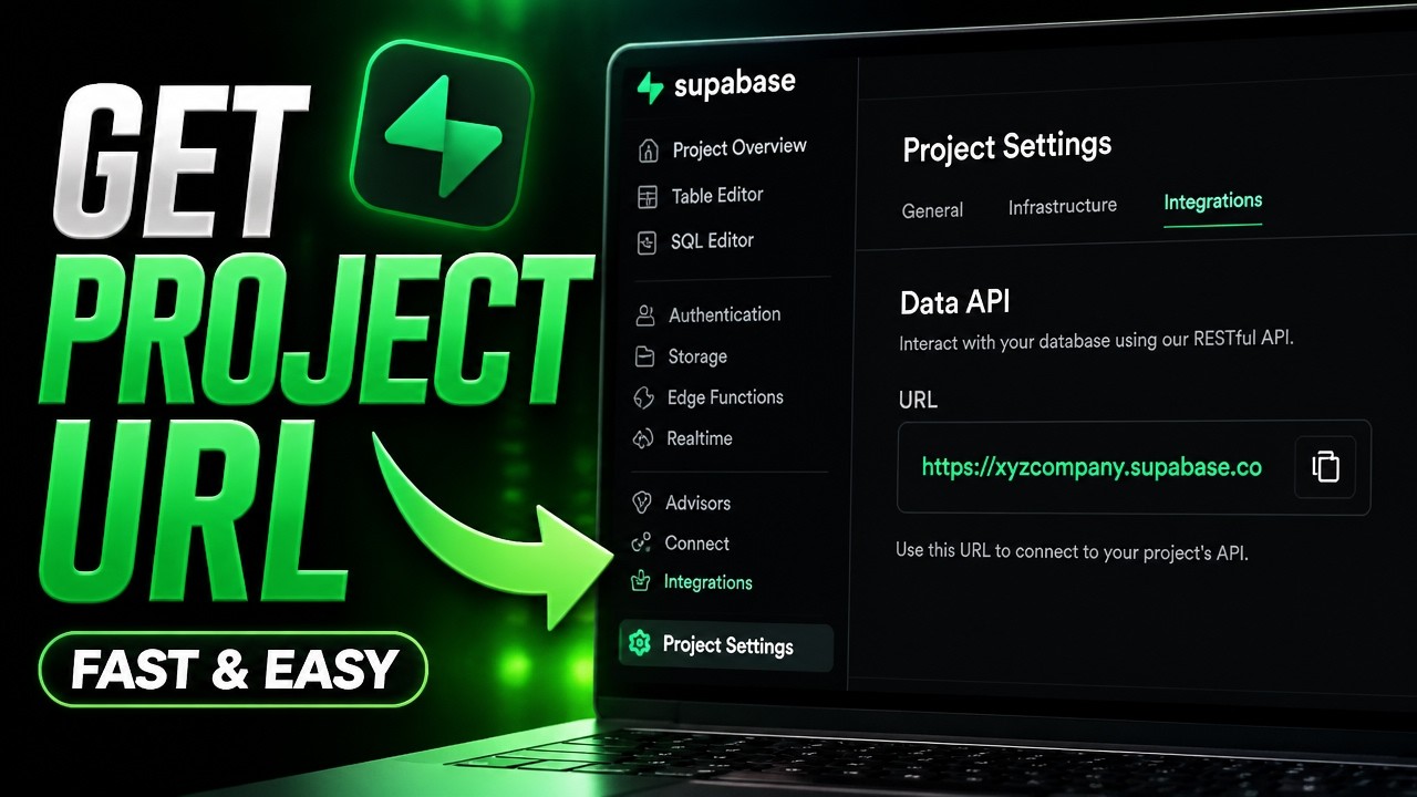 How To GET PROJECT URL In Supabase (QUICK & EASY) 2026 - YouTube