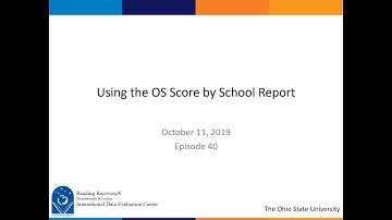 ILDF - Digging deeper into the OS Scores by Schools On-Demand report - Ep. 40
