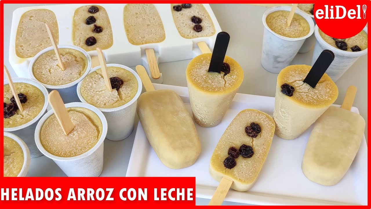 ✅CÓMO HACER HELADOS DE ARROZ CON LECHE🥛 helados ECONÓMICOS