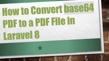 How to Convert base64 PDF to a PDF File in Laravel 8