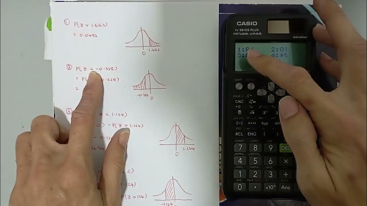 Calculator Guide (Probability of Standard Normal Distribution, Casio fx