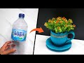 Ide Kreatif Vas Bunga Bentuk Gelas dari Botol Plastik Bekas !