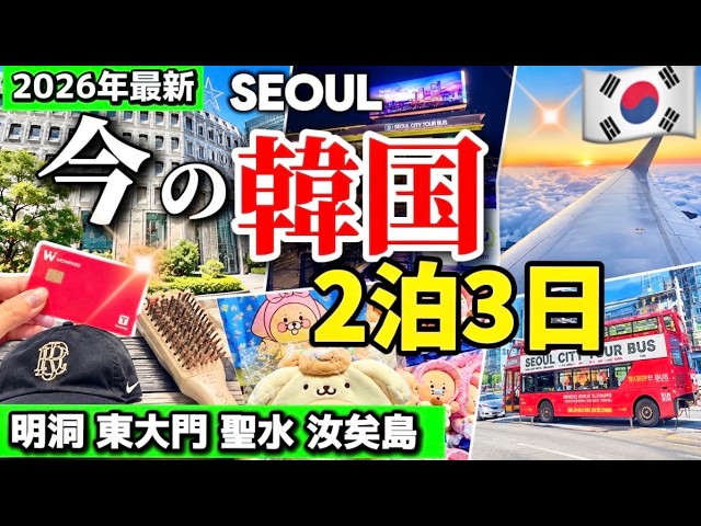 【2026最新】今の韓国ソウル2泊3日完全ガイド！明洞・東大門・汝矣島・聖水・鐘路を満喫🇰🇷 明洞ホテル/最新スポット巡り‼️