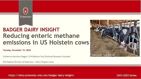 Reducing Enteric Methane Emissions in US Holstein Cows
