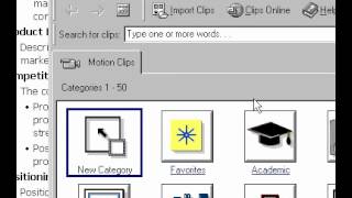 Microsoft Office PowerPoint 2000 Use movie clip gallery