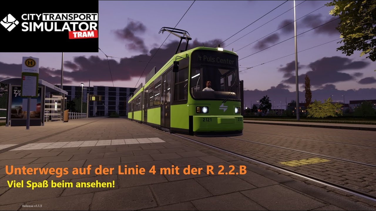 City Transport Simulator: Tram Linie 4 vom Puls Center bis zur Friedrich-Schneider-Straße| Deutsch|