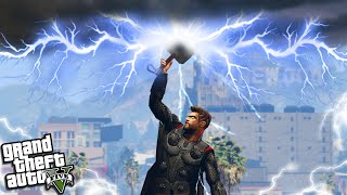 The Avengers THOR gets NEW SUPER POWERS (GTA 5 Mods)