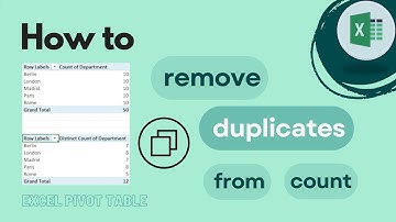 Excel Pivot Table: How to Remove Duplicates from Count