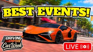 🔴LIVE🔴Filming Driving Empire Car Weeks BIGGEST Events!