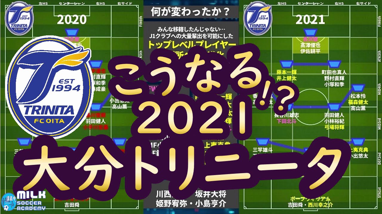 大分トリニータ 21移籍動向特別編 まるでトッププレイヤー養成所 大分印の選手が日本サッカーを強くする Youtube