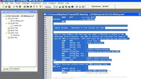 MD Lab: Assembly Language 101 #1 - Program a PIC16F882 to blink an LED & Binary Counter