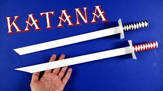 How to make a Paper Sword  Paper katana tutorial