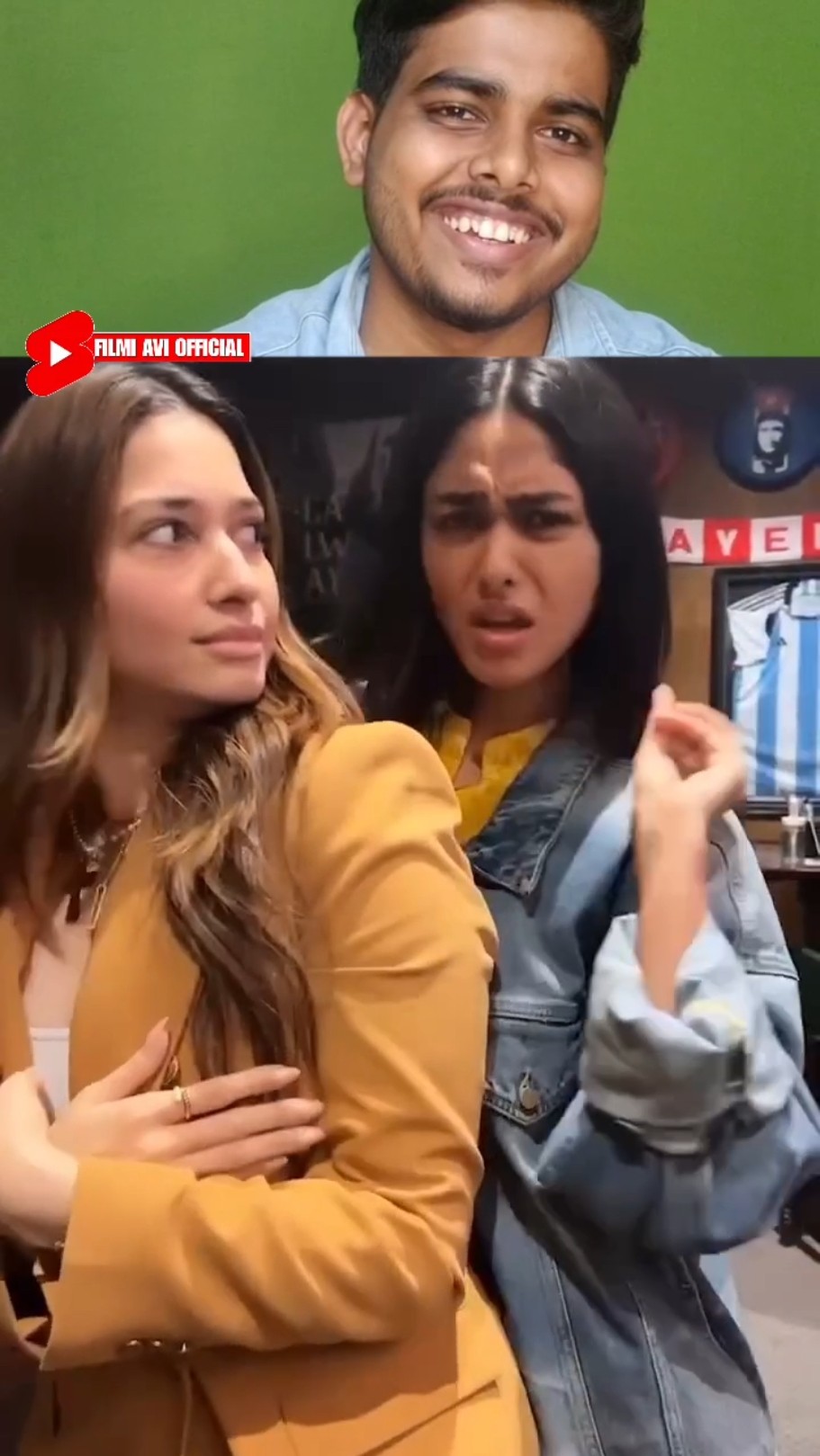 Tamanna Bhatia and Mrunal Thakur Funny Video | Reaction Video  | #shorts #remix