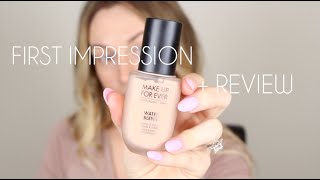 MUFE Water Blend Foundation FIrst Impressions + Review