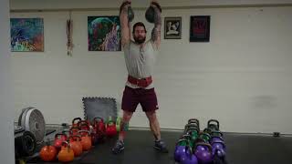 Shoulder Stability Timed Holds with Kettlebell Jerks
