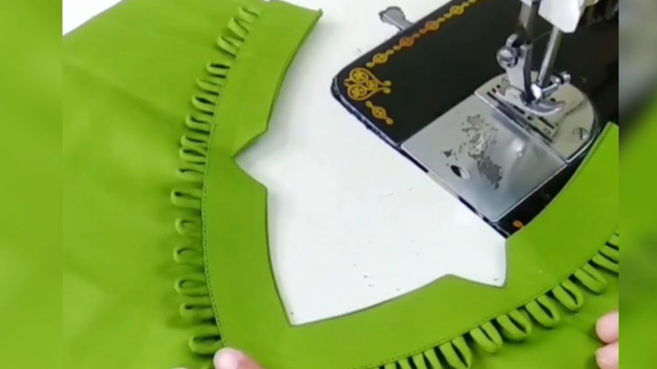 Neck V gala cutting and sitiching Fancy V neck design Tetorem