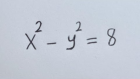Harvard University Admission Interview Trick X^2-Y^2=8 | Nice Trick