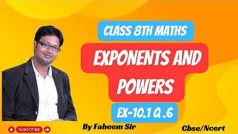 class 8 maths chapter 10 exponents and powers ex- 10.1 Q.6 | ncert | cbse |@MySciencePlanet8