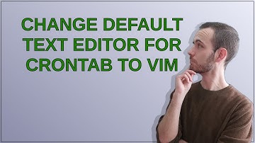 Change default text editor for crontab to vim