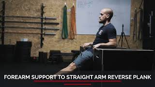 Forearm support to straight arm reverse plank: Gymnastics Programming
