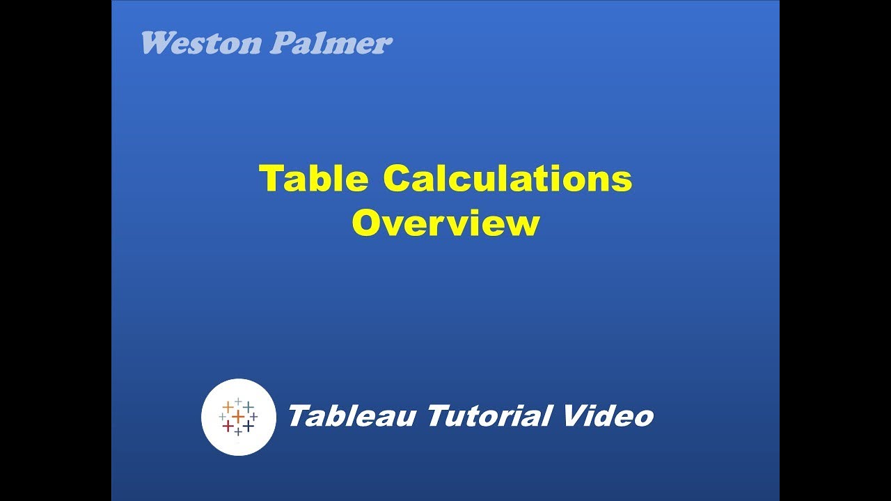 Tableau Tutorial Table Calculation Basics (WINDOW_AVG, WINDOW_SUM