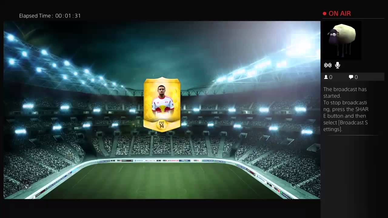 FifaPlaya1999's Live PS4 Broadcast Fifa 14 World Cup Pack Opening