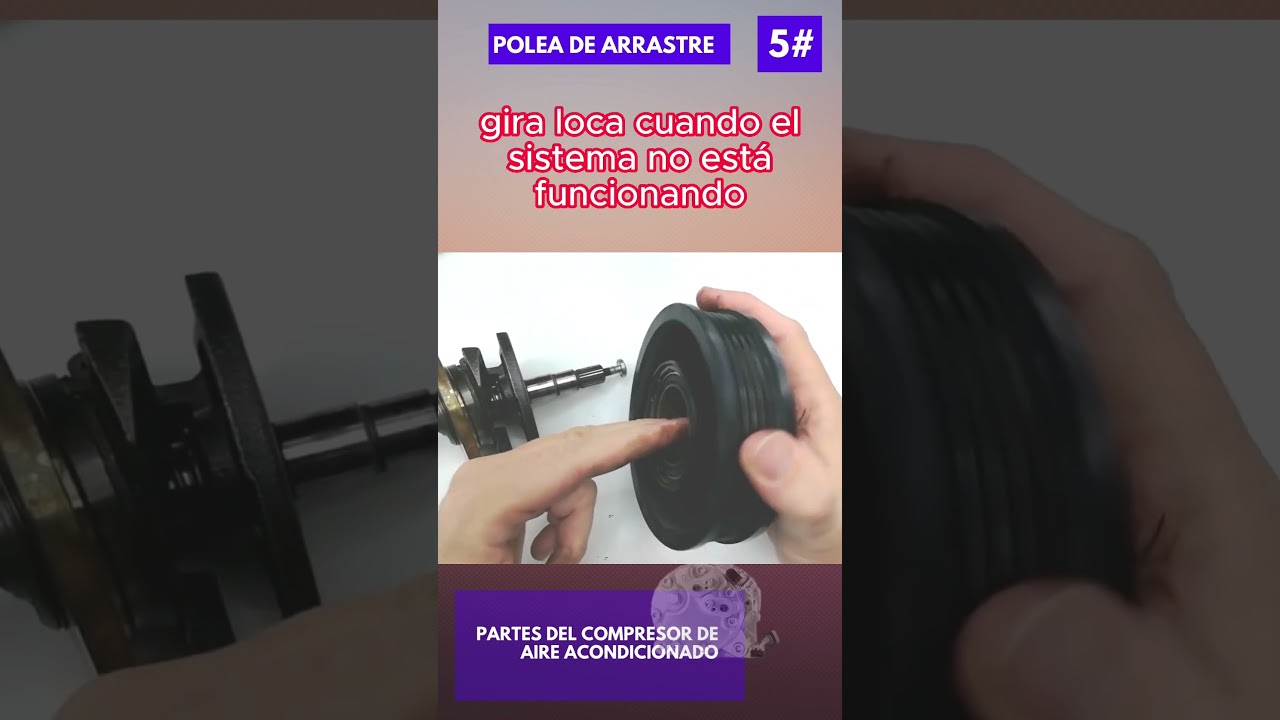 Polea de arrastre 5# Partes del compresor de AC del autom&oacute;vil #electromecanica #automobile