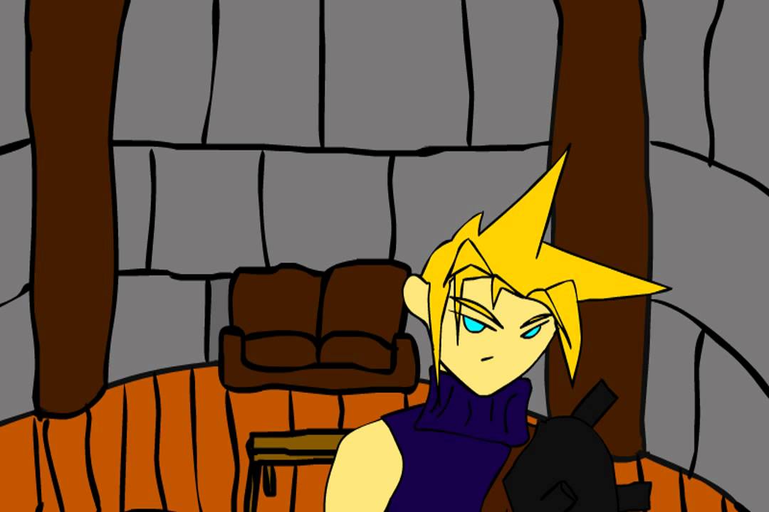 Final Fantasy VII Cloud Strife Cartoon - YouTube