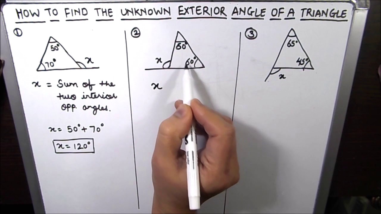 How To Find The Exterior Angle Of A Triangle Exterior Angle Of A How To Find The Exterior Angle Of A Triangle Exterior Angle Of A