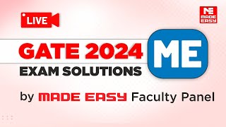 GATE 2024 ME | LIVE Exam Solutions | Mechanical Paper Analysis | By MADE EASY Faculty Panel